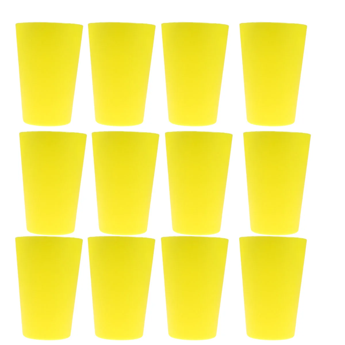 

12 Pcs Frosted Drink Cup Clear Plastic Cups for Parties Stackable Bulk Cute Beer Drinking Colorful