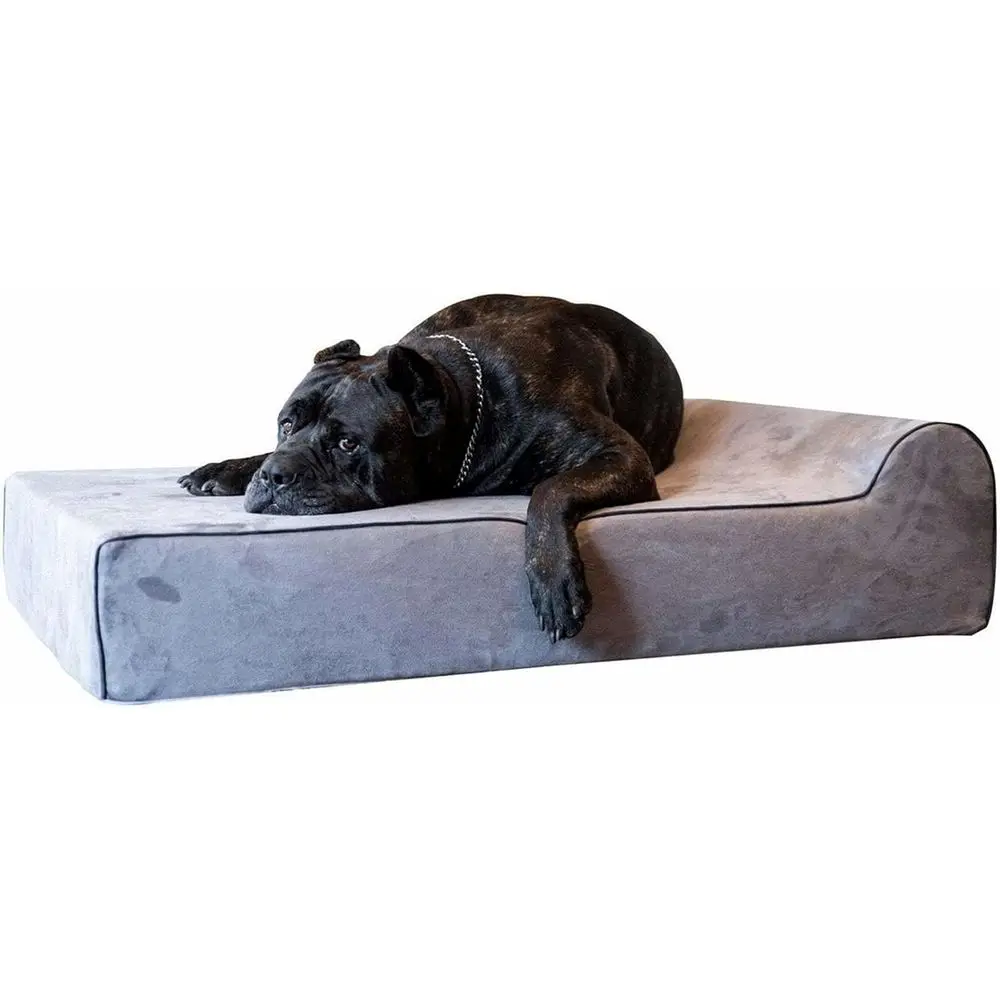 

Large Orthopedic Memory Foam Dog Bed for Arthritic & Elderly Dogs - Waterproof Washable Liner - 48x30x7 Inches - Gray