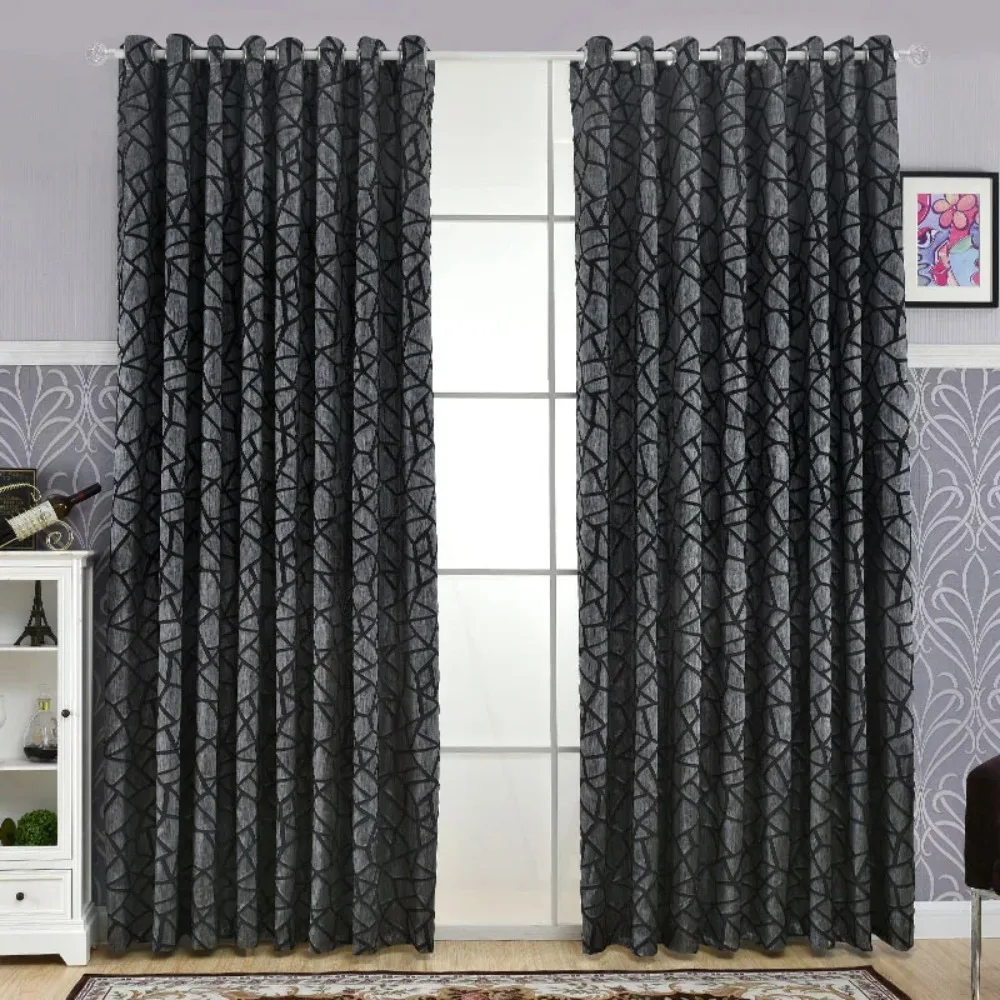 Short Modern Curtain Living Room Window Kitchen Grommet Top Treatments Semi-Blackout Ready Made for Bedroom