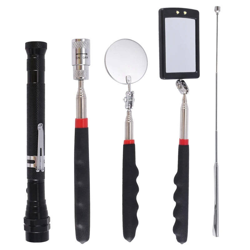 

Portable Interior Inspection Mirror Telescopic Inspection Mirror 5-Piece Box Set