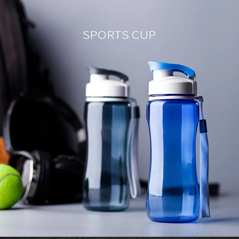 560ML Water Bottle Sport Train Travel Portable Shaker Bottle Bike Hiking Plastic Leakproof School Water Bottle BPA Free Drinkwar