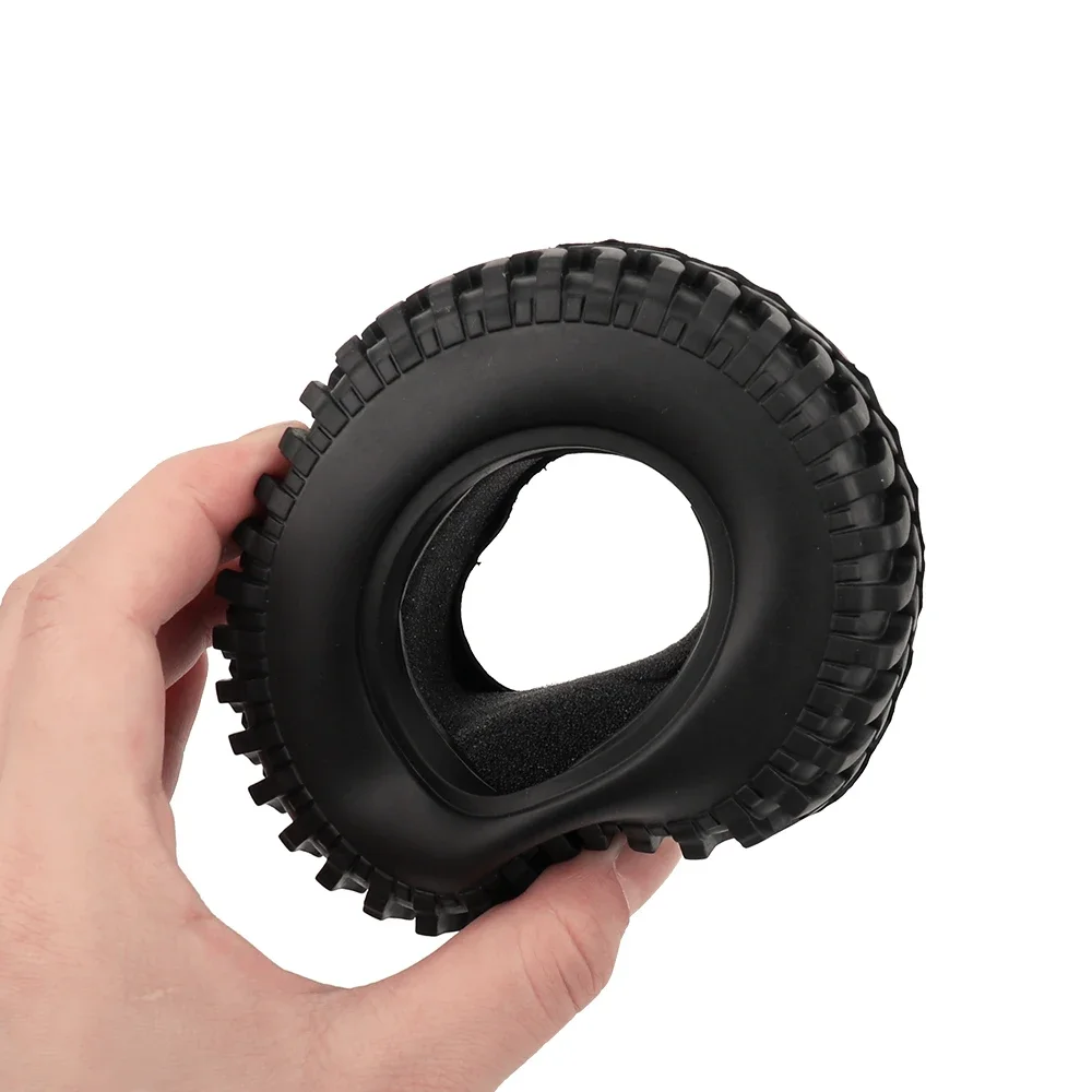 1/2/4PCS 1.9 inch 100mm Rubber Tires With Foam Inserts for 1:10 RC Rock Crawler Axial SCX10 D90 D110 Tamiya CC01 1.9 Inch Tyres