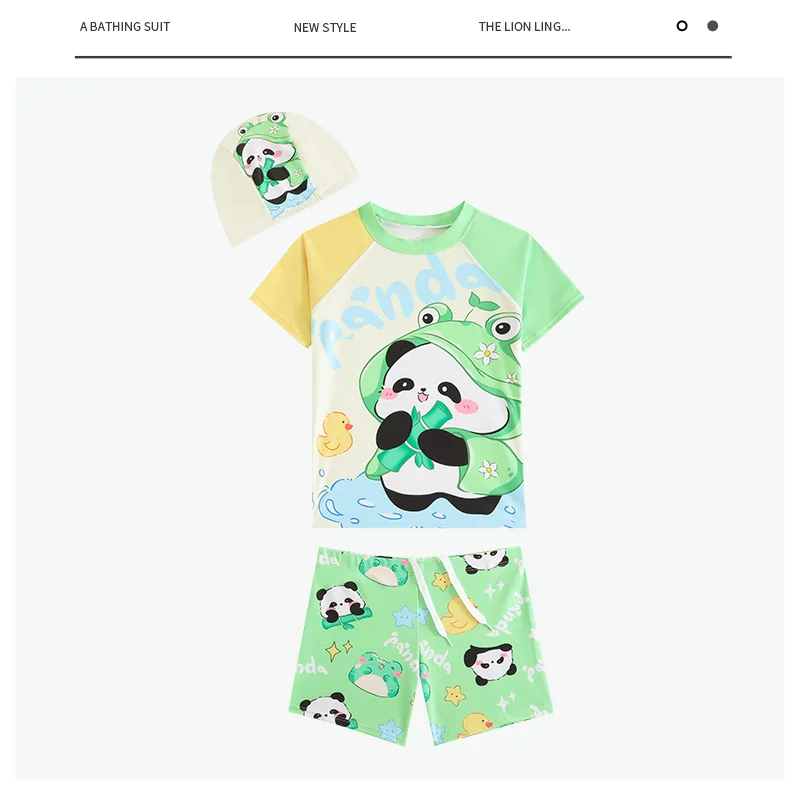 Children's swimwear for boys, new 2025 style, cute baby sun protection quick-dry swimming suit for small to large kids.