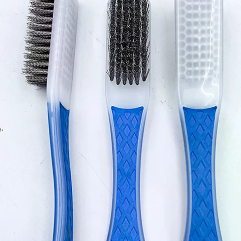 Сверхмощная проволочная щетка из нержавеющей стали с удобной пластиковой ручкой, идеально подходит для удаления ржавчины, сварочного шлака, грязи и краски