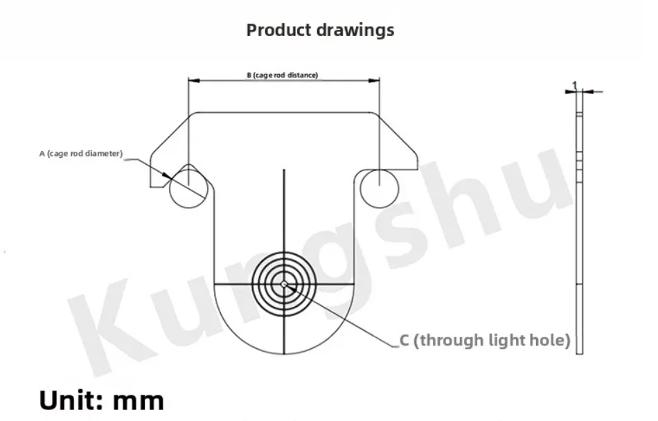 OMTA-C series cage system alignment plate