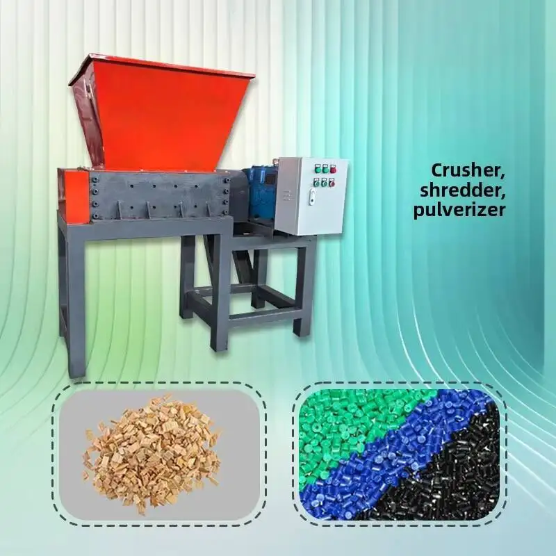 Solid Crushing Crop Straw Food Waste Shredding Machine Commercial Crusher Metal Wood Rubber