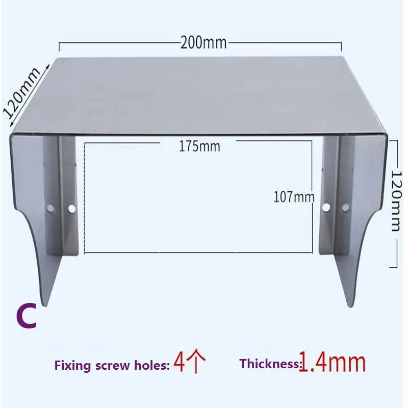 Outdoor Stainless Steel Rain Waterproof  Anti-collision Protection Cover RFID Access Control Machine System Reader Doorbell