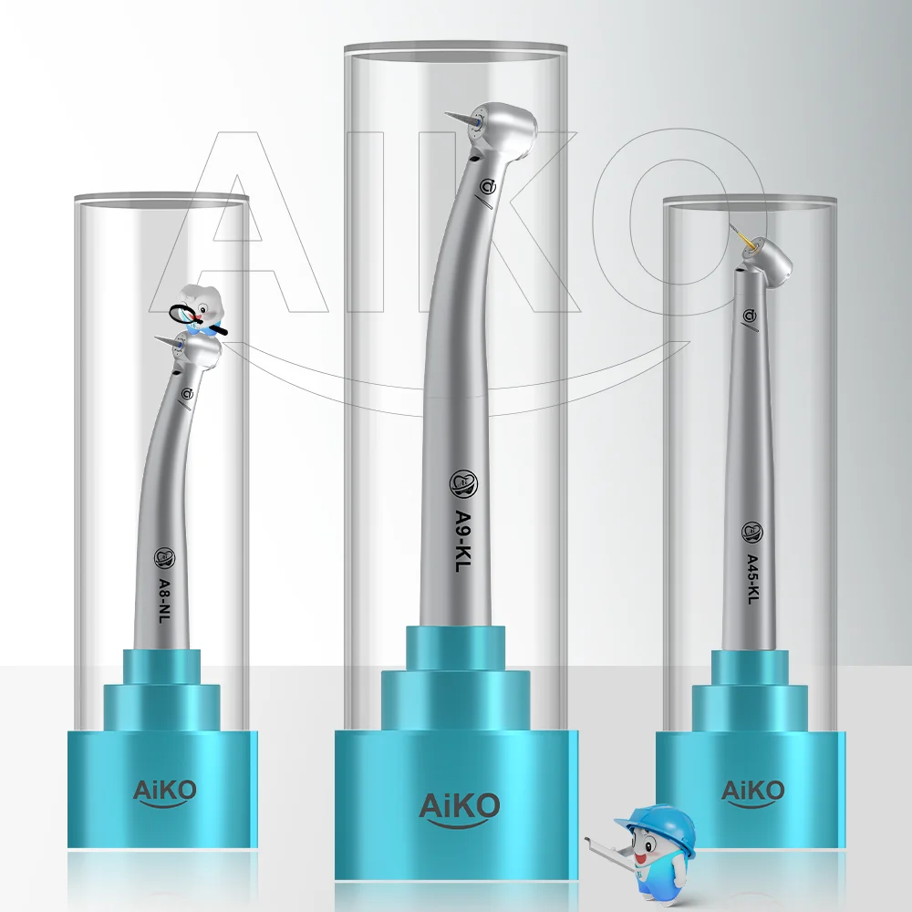 AiKO Series Dental High Speed Handpiece Cutting/Drilling Air Turbine Stainless Dentistry Surgical Material For 1.6MM FG Burs