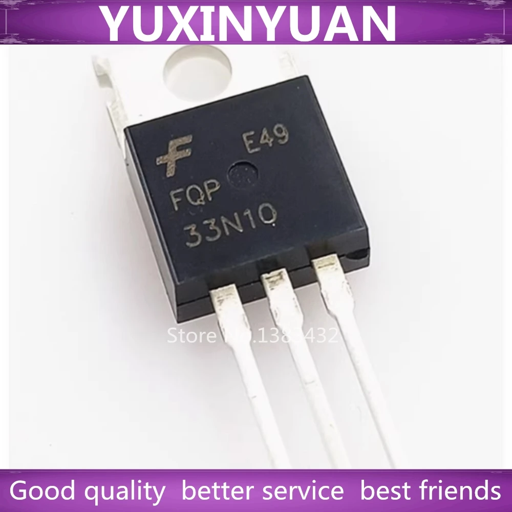 10PCS FQP33N10 TO220 33N10 TO-220 55V 17A New Original best quality in stock ! !