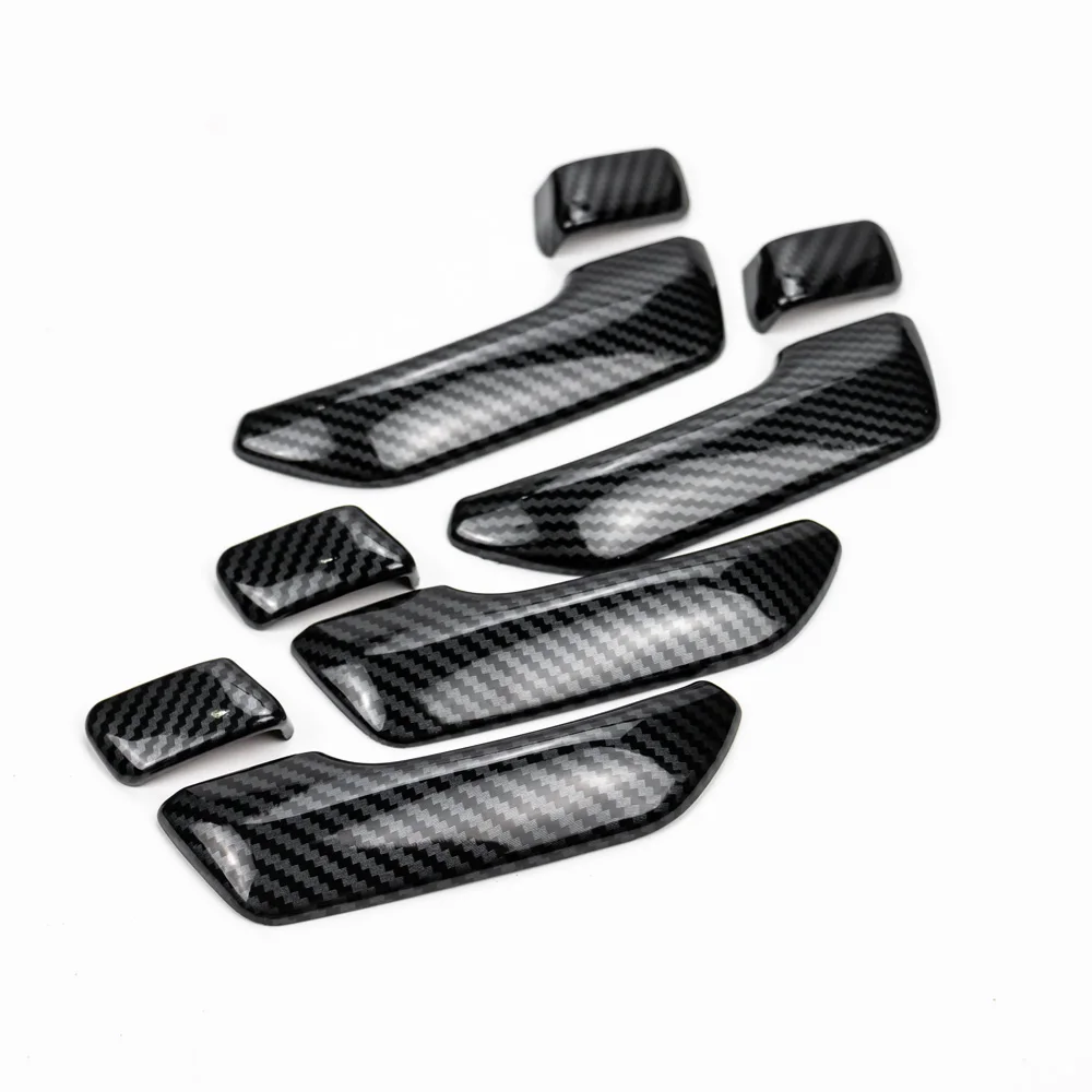 for ISUZU D-MAX MU-X 2012-2019 8pcs Carbon Fiber Color Inner Door Open Handle Cover Decoration