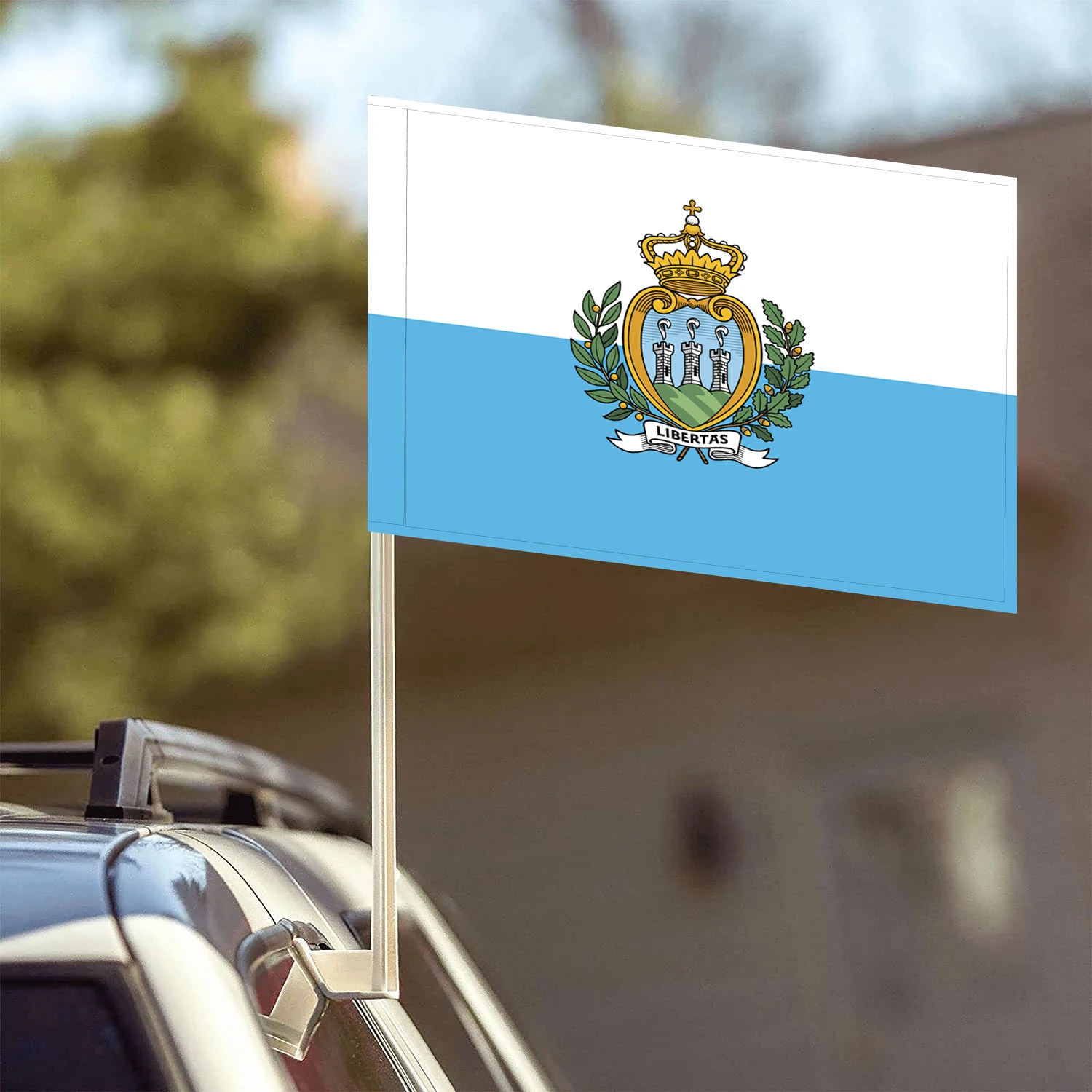 Flagnshow 100% Polyester Repubblica di San Marino Car Flags