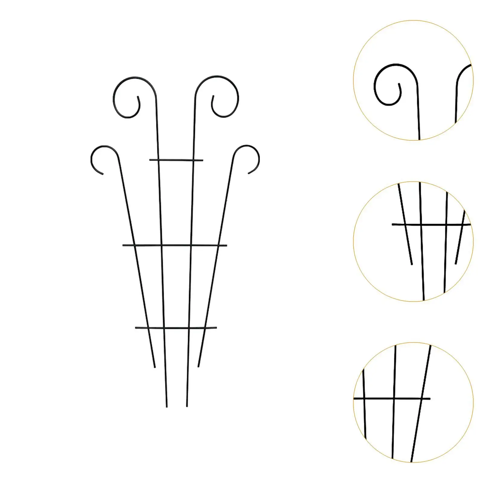 2 Pieces Plant Climbing Support Frame Indoor/Outdoor Rustproof Iron Art Climbing Frame for Indoor Potted Garden House Plants