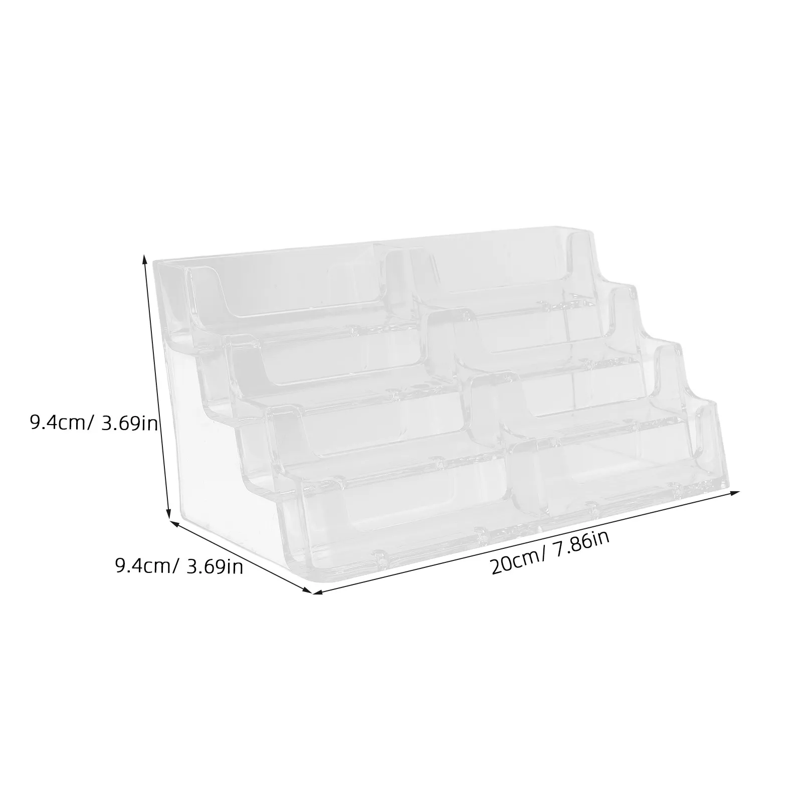 Business Card Holder Multiple Slots Acrylic Holders for Display Cards Desk Base