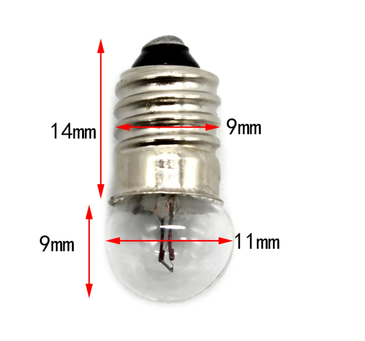 Bombillas eléctricas pequeñas de 2 piezas, 2,5 V, 3V, 3,8 V, 6V, soporte de bombilla redonda, lámpara de Base, decoración de luz de juguete DIY,