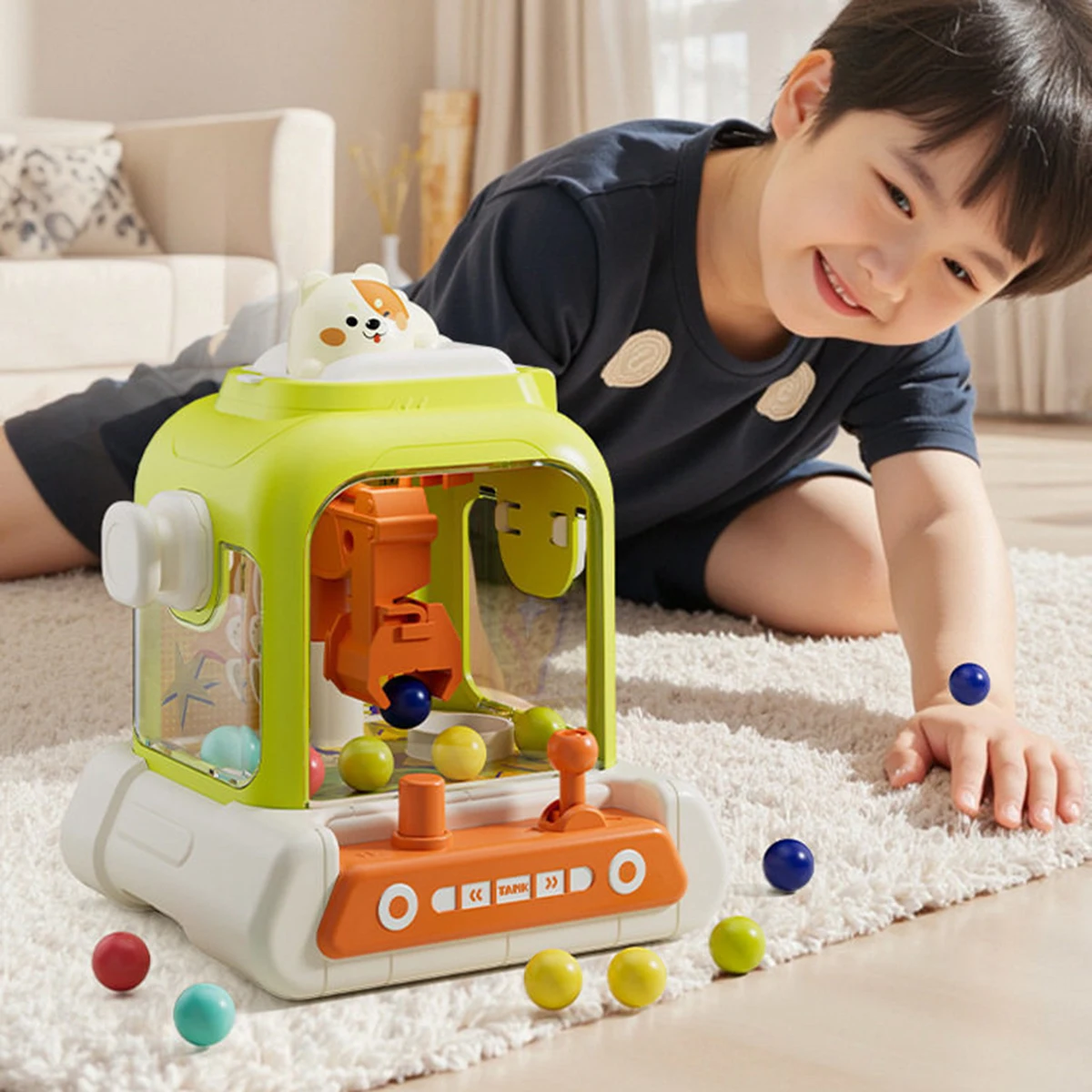 Doll Machine Cartoon Cute Game Mini Claw Catch Toy Machines Doll Desktop Gashapon Machine Kids Interactive Toy Birthday Gift