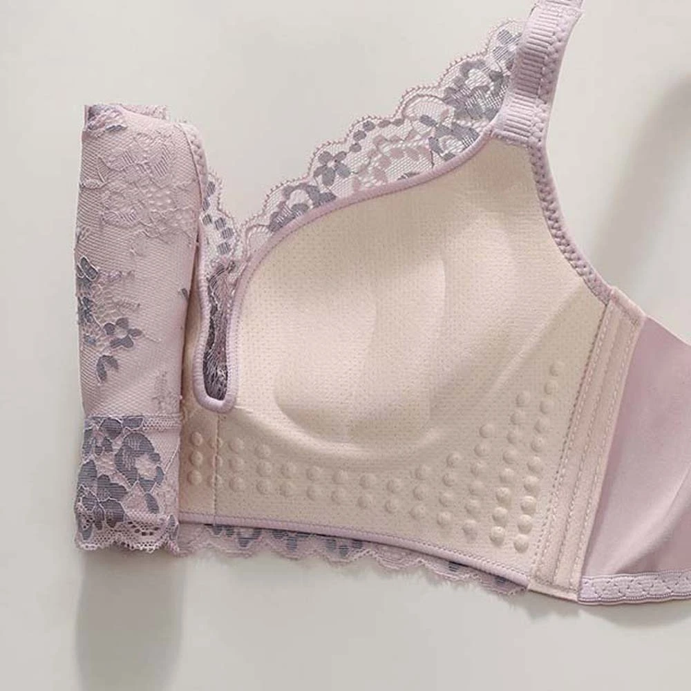 Reggiseno senza cuciture in pizzo per ragazze senza cuciture, reggiseno antiurto aderente per le donne, bella biancheria intima push up anti-cedimento sulla schiena