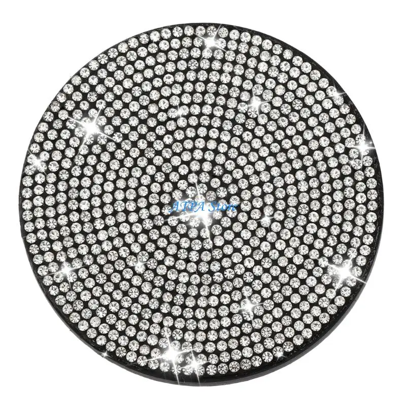 U13C Sparkling Rhinestones Universal Car Cup Coasters Nonslip Rubber Insert for Enhanced Safety and Durability