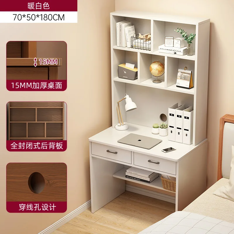 책장이 있는 현대적인 원목 어린이 학습 테이블 학생용 책상 어린이용 높이 조절 가능한 가정용 테이블과 의자 세트