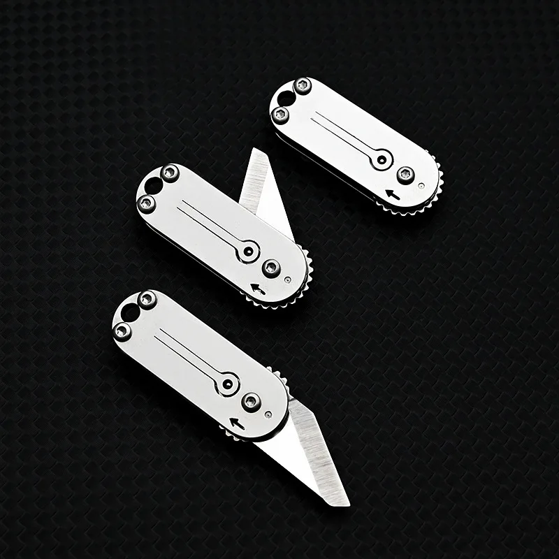 Creative Gear Open Folding Pocket Knife Mini Thin Light Keychain Knives  Sharper Fruit Pencil Unboxing Portable Tool Small Finge