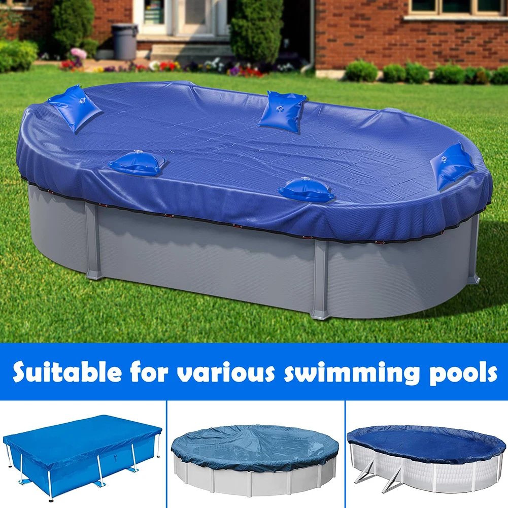 Swimming Pool Cover With Wide Leak-proof Valve Heavy-Duty Leak-Proof Construction Easy Filling Draining Pool Hanging Bag