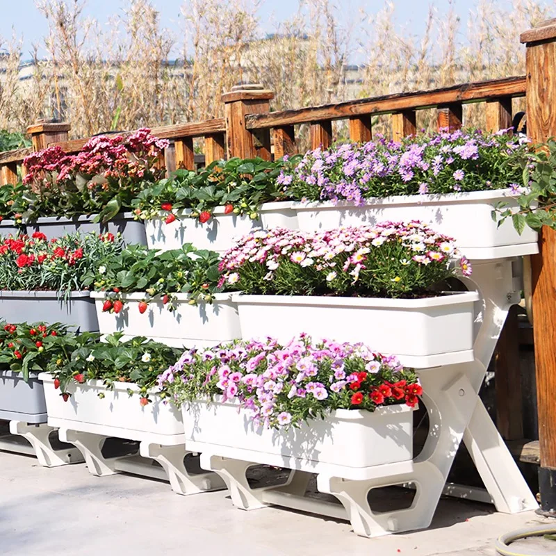 

Balcony multi-layer vegetable pot three-dimensional combination special box family indoor planting artifact top floor vegetable