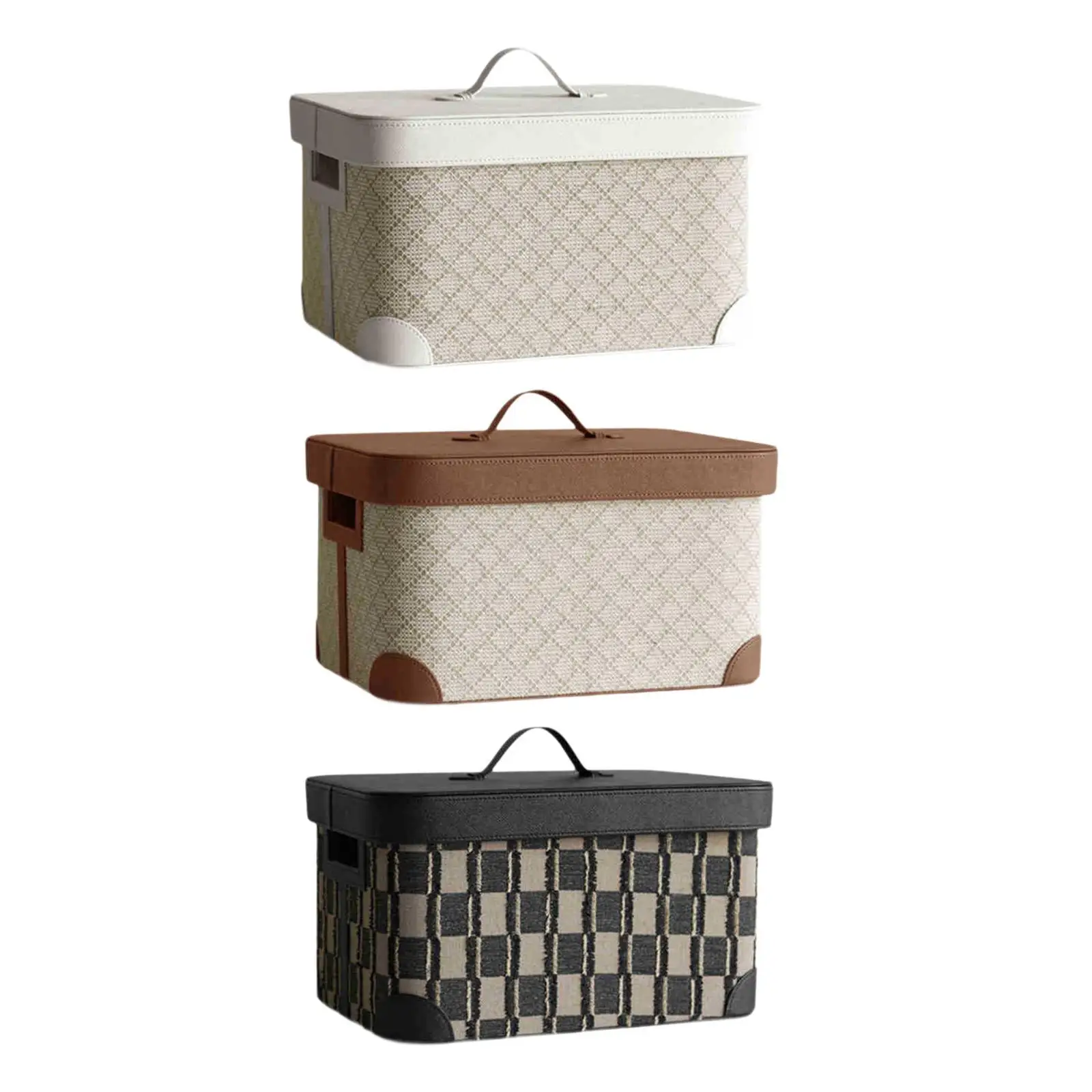 Laundry Basket with Lid Washable Desktop Storage Box for Home Office Bedroom