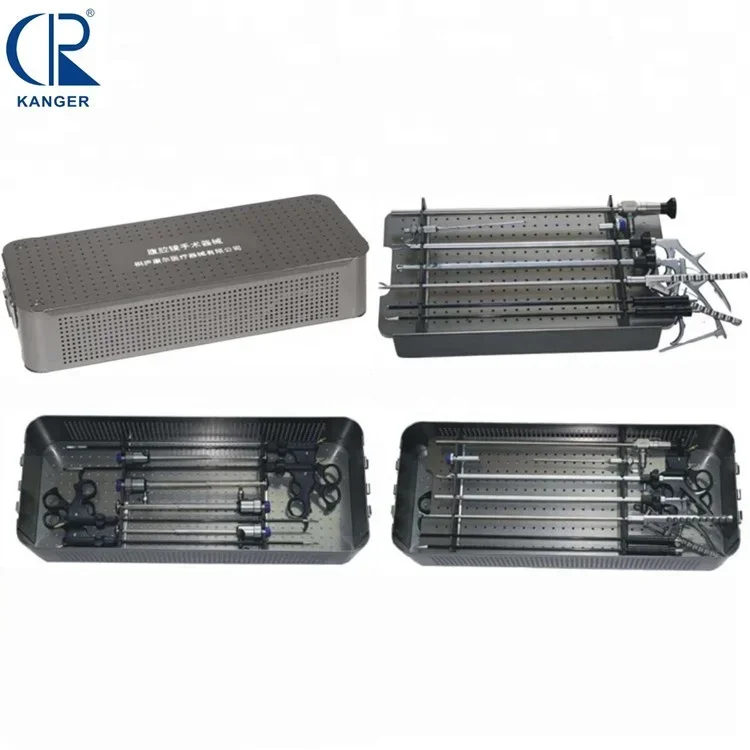 Reusable Aluminum alloy Large Laparoscopic Instruments Disinfection Box,Aluminum Sterilized Container,Sterilization Case