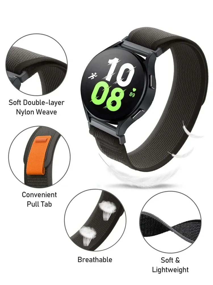 Nylon Trail Loop For Garmin Venu 3/Forerunner 255 Music /Vivoactive 4/Vivoactive 3 Band Venu 2 Plus Sport Strap 20 22mm Bracelet