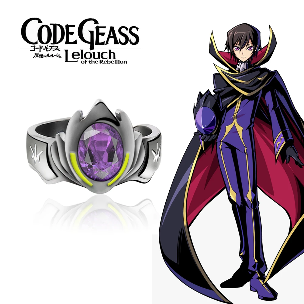 Anime Code Zero Ring Lelouch Adjustable Mask Cosplay Unisex Couple Lover Rings Prop Jewelry Gift Accessories