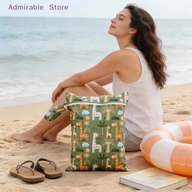 wWaterproof Swim Wet Dry Bag Large Capacity Zipper Pouch for Wet Clothes Diapers Gym Travel Daily Use