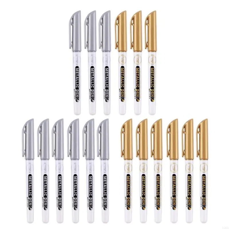 

6peeces point marker marker incrylaint acrylaints выделяет металлический постоянный ручка