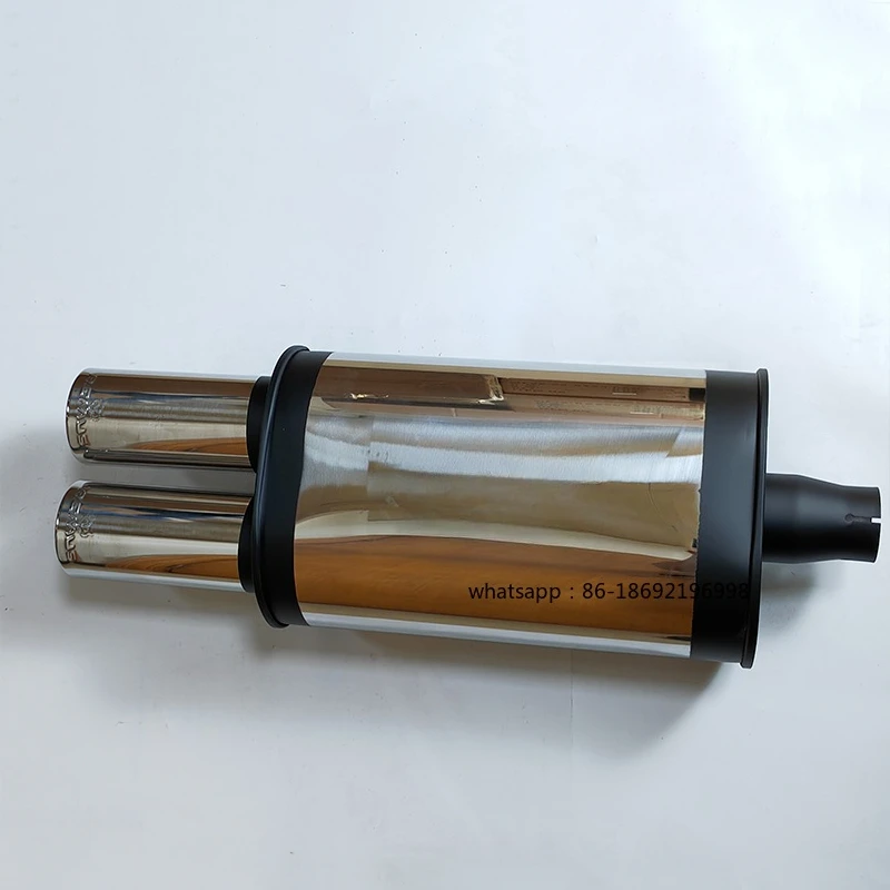 

Автомобильная выхлопная труба из нержавеющей стали, модифицированный звуковой барабан, двойной барабан, хвост, бесшумный выхлоп M, звук барабана