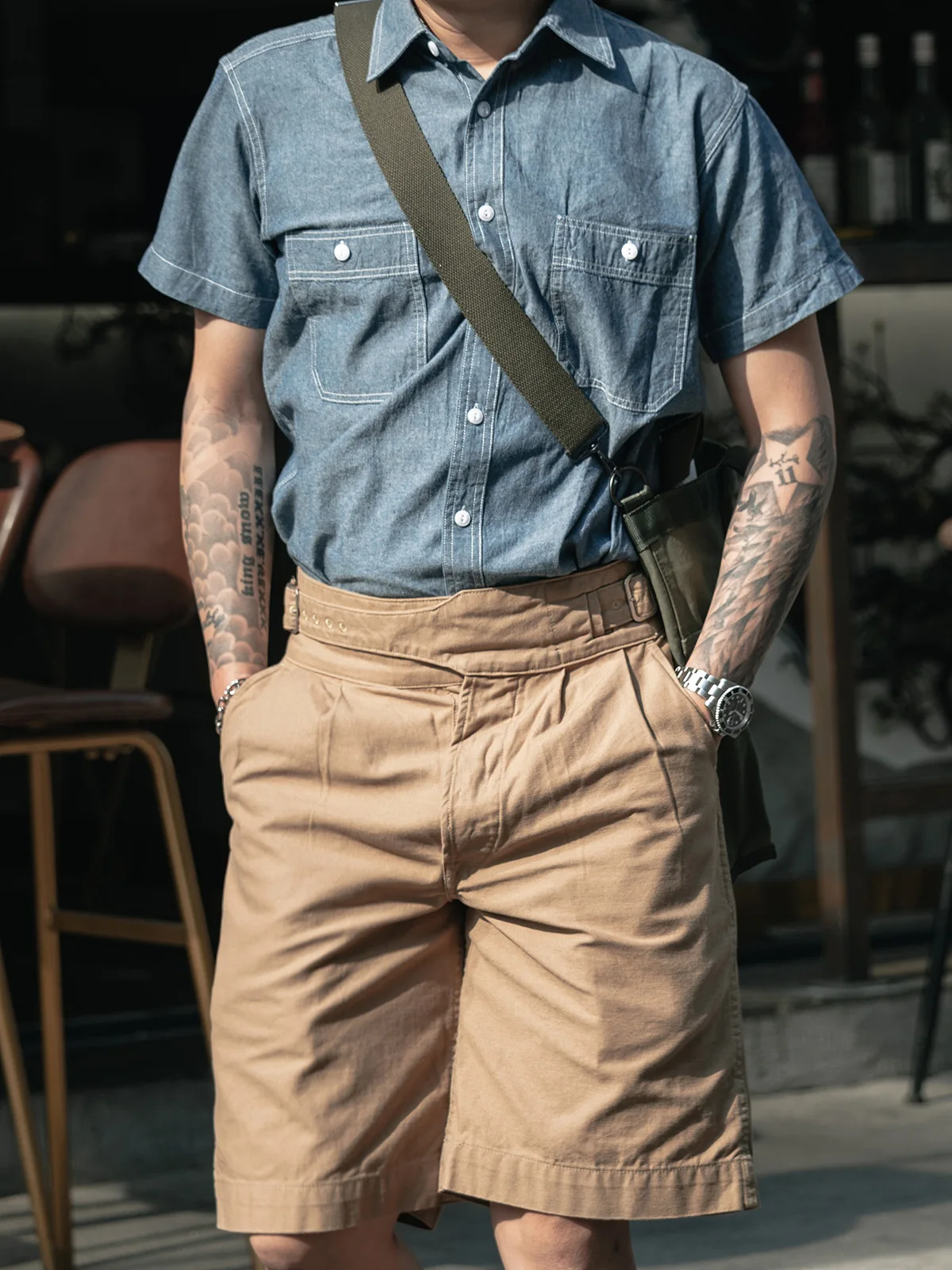 Spring and Autumn Simple Commuting Cotton Youth Cloth Short Sleeve Workwear Basic Casual Shirt for Men
