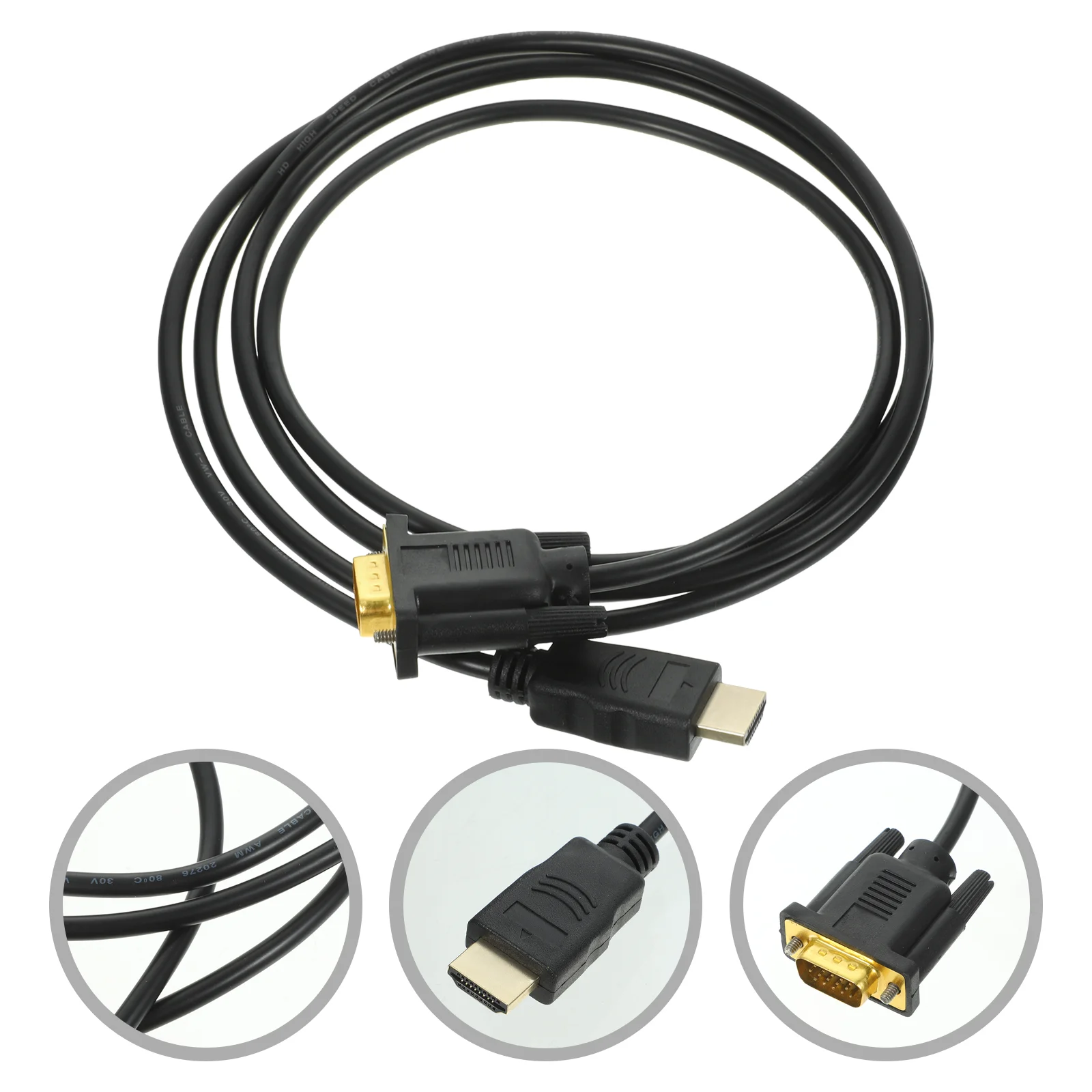 

to Cable Adapter Supports Hot Swapping for Laptop Monitor Projector Home Office School Stable Connection