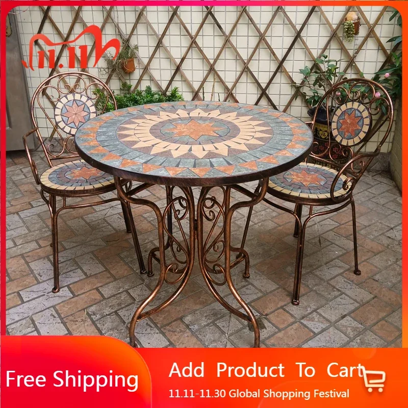 

Lounge Sectional Garden Furniture Set Modern Natural Metal Balcony Garden Furniture Set Nordic Design Meble Ogrodowe Decoration