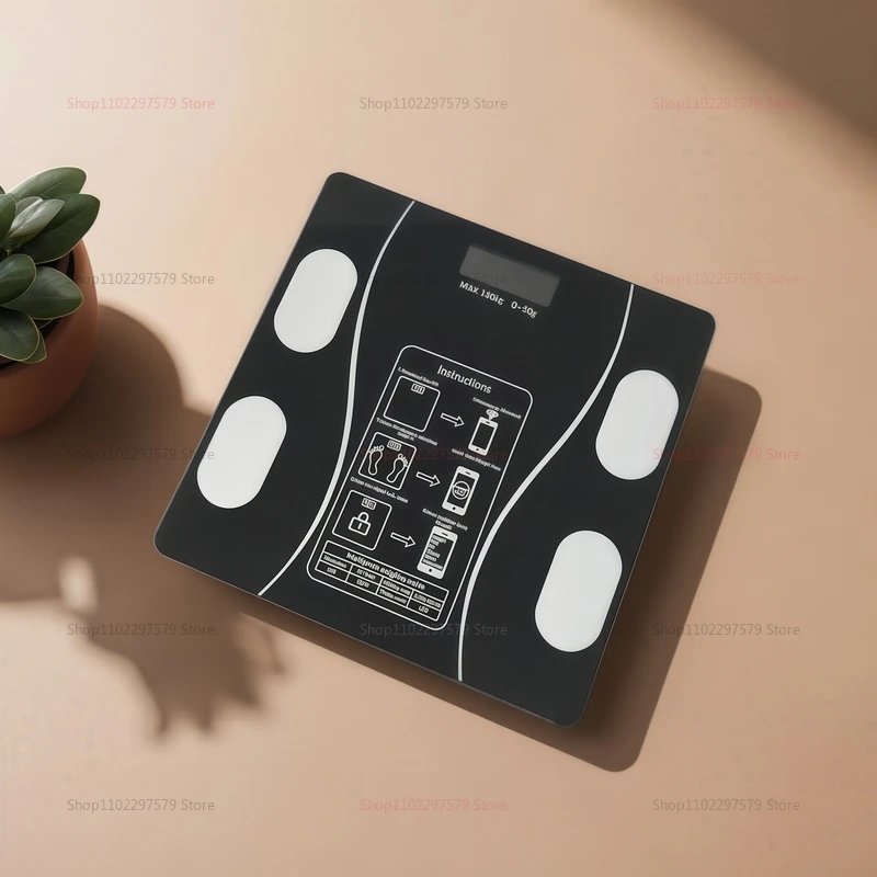 مقياس الدهون في الجسم الذكي مع مزامنة التطبيق، مقياس الحمام الرقمي المزود بتقنية البلوتوث، جهاز تعقب اللياقة البدنية، محلل تكوين الجسم للحياة الصحية