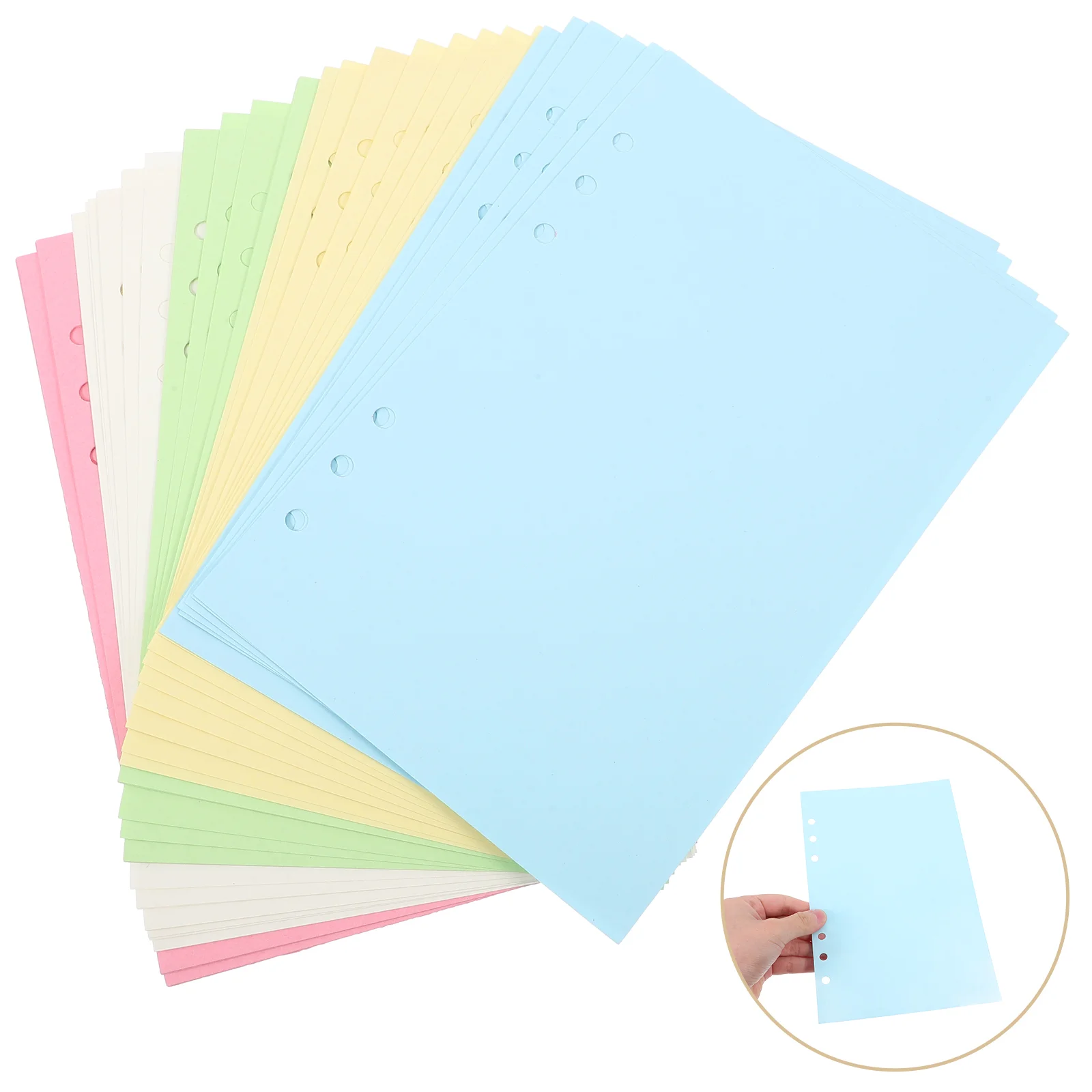 50 hojas de cuaderno de hojas sueltas, recambios de papel para libreta, relleno de carpeta, inserciones desmontables para