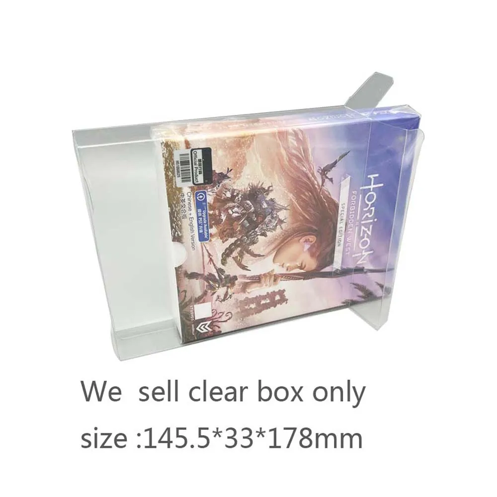 

Clear transparent box For PS4 PS5 Horizon 2 Display storage Box PET Protector