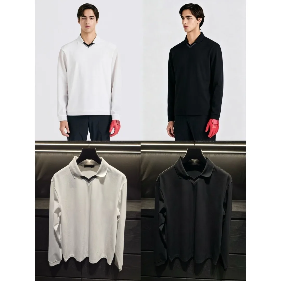 Men's Golf Long Sleeve Top 26 New Korean Style Baseball Casual Stretch Comfortable Trendy Versatile Breathable Soft Lightweight
