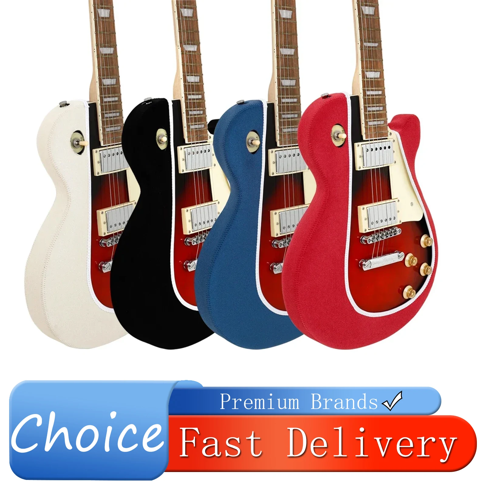 IRIN G-LP Electric Guitar Protective Case Faux OK Cloth Printed Guitar Top Covers Lacquer Anti-scratch Electric Guitar Accessory