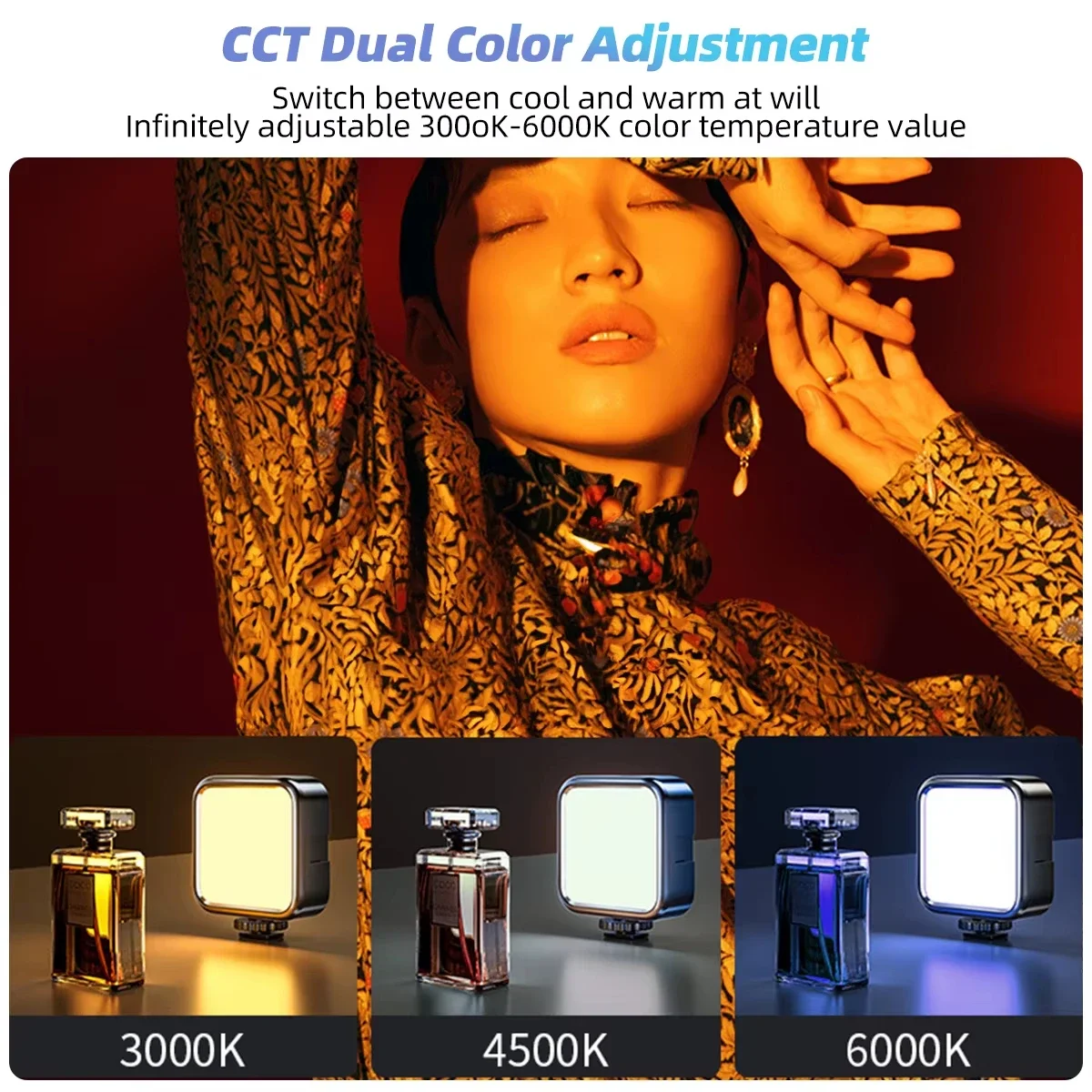 Portable Clip-On LED Selfie Light Rechargeable 3 Mode Fill Light for Smartphone Laptop Computer Video Conference Live Streaming