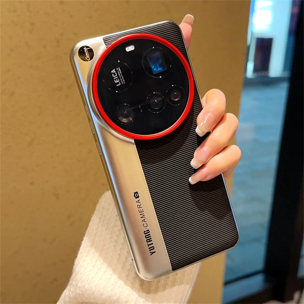 ل Xiaomi Mi 15 Ultra Mi 14Ultra حافظة موضة صلبة PC + PU عدسة الكاميرا الغطاء الخلفي الواقي ل Mi 15 13 Ultra غلاف الهاتف