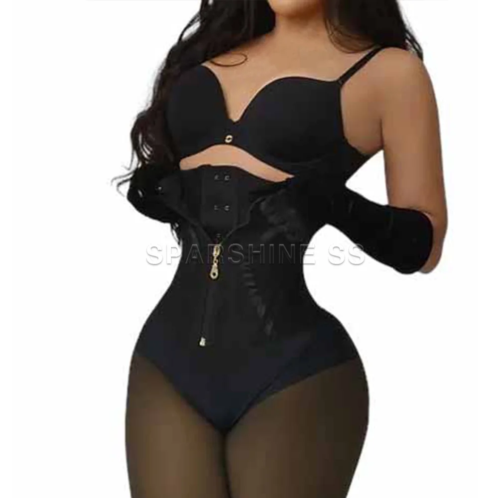 Fajas High Compression Adjustable Hook-eyes and Zipper Body Corset Slimming Belt  Woman Flat Belly Waist Trainer with Bones