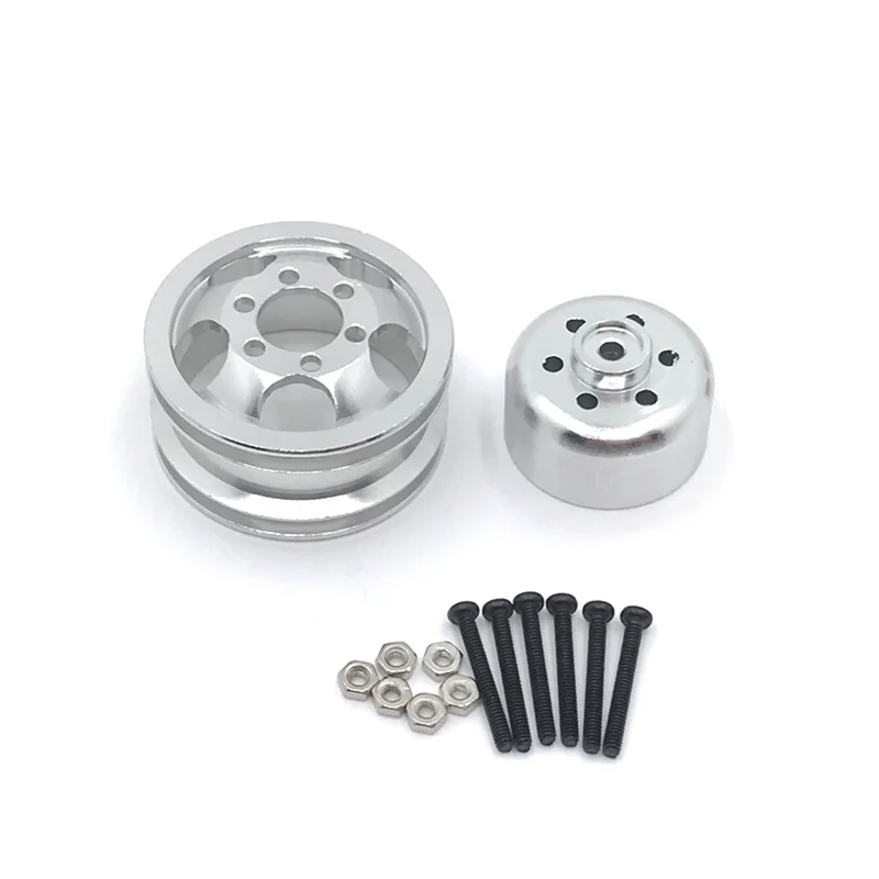 Metal Upgrade Single Wheel For WPL C14 C24 B14 B16 B24 B36 HengLong FeiYu JJRC RC Car Front Axle Parts