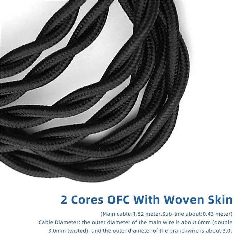 B04C-HFM04 HD Omnidirectional Metal Mic Cable For Headphones For Sony Hifiman HE400SE Sundara Arya Ananda Deva Pro MEZE 2IN 1