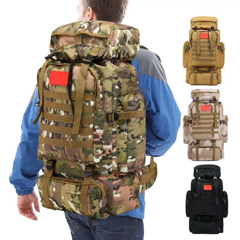 ユニセックス-70l-大容量-ハイキングバックパック-旅行-アウトドア-登山バッグ-ワークバックパック-ラゲージバッグ-アウトドア機能スタイル