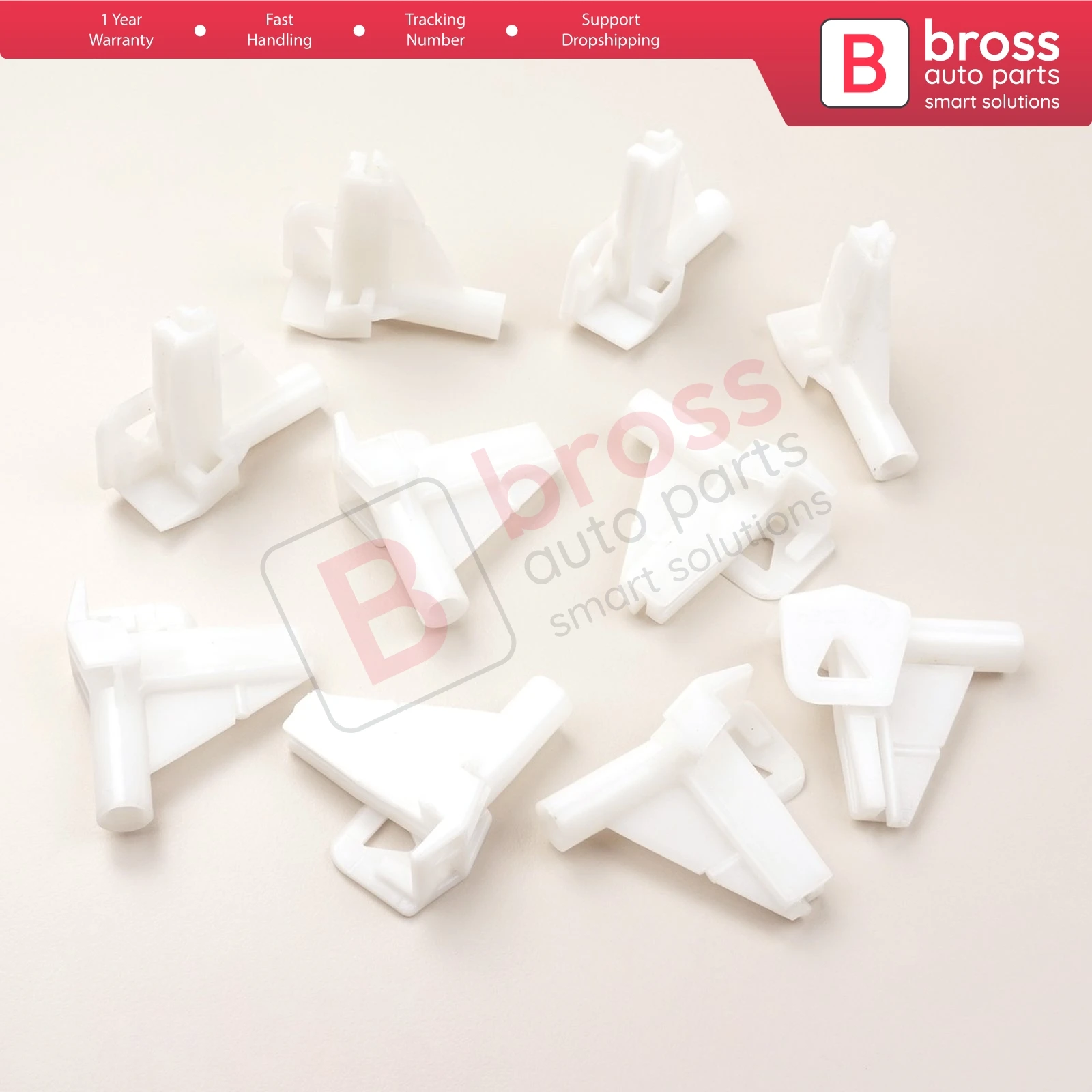 Bross Auto Parts BCP043 10 Pieces Cable End Rope Dowel for Window Regulator Winder Mechanism Type BCP043 Fast Handling