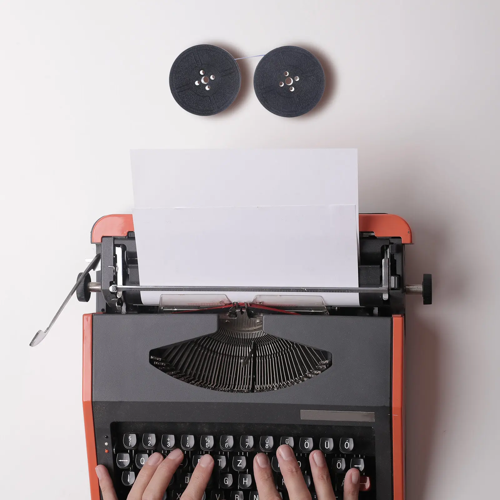 

Retro Typewriter Ribbon Ink Office Portable Nylon Double Color Replacement Ribbons Strong Absorption Clear Printing Wear