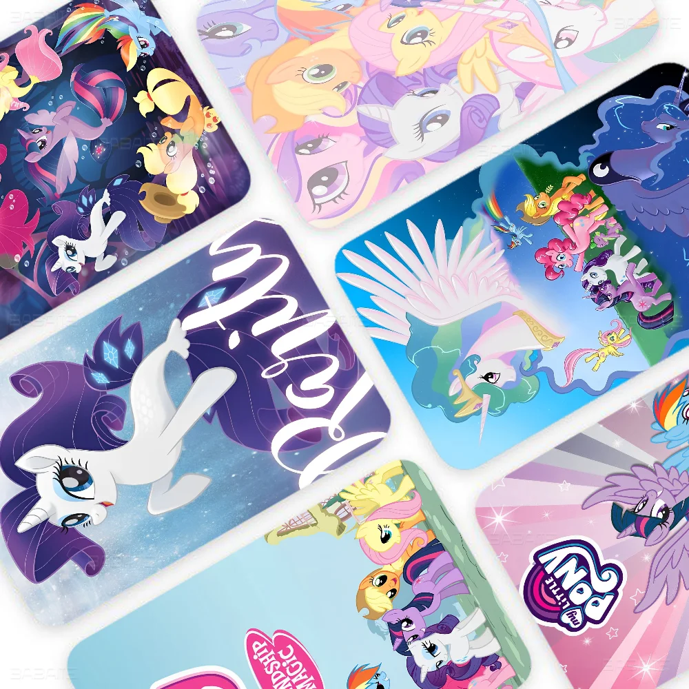 My L-Little P-Pony Anime Spend Or Save Funny Shell On Off Ultra Thin No Fade Sticker Skin Cover Film For Debit Credit Card