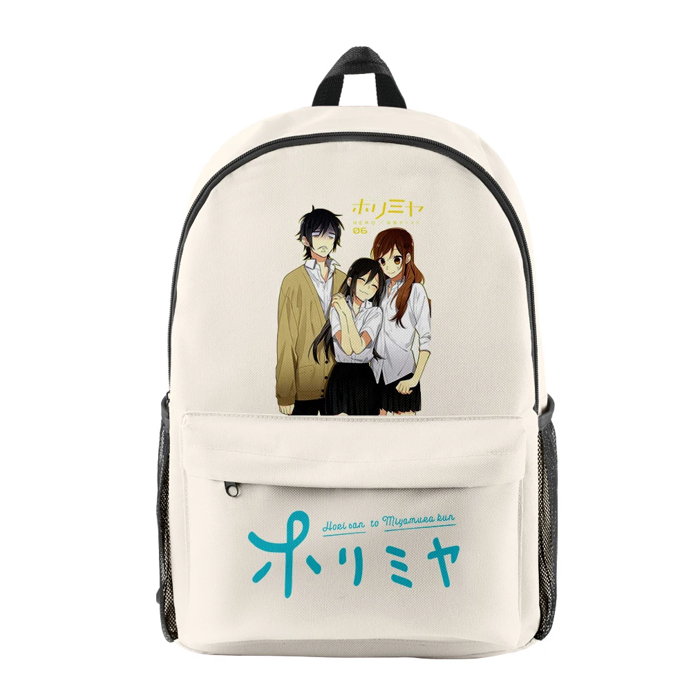 Classic Horimiya Hori San To Miyamura Kun Bookbag Notebook Backpacks 3D Print Oxford Waterproof Boys/Girls Travel Backpacks